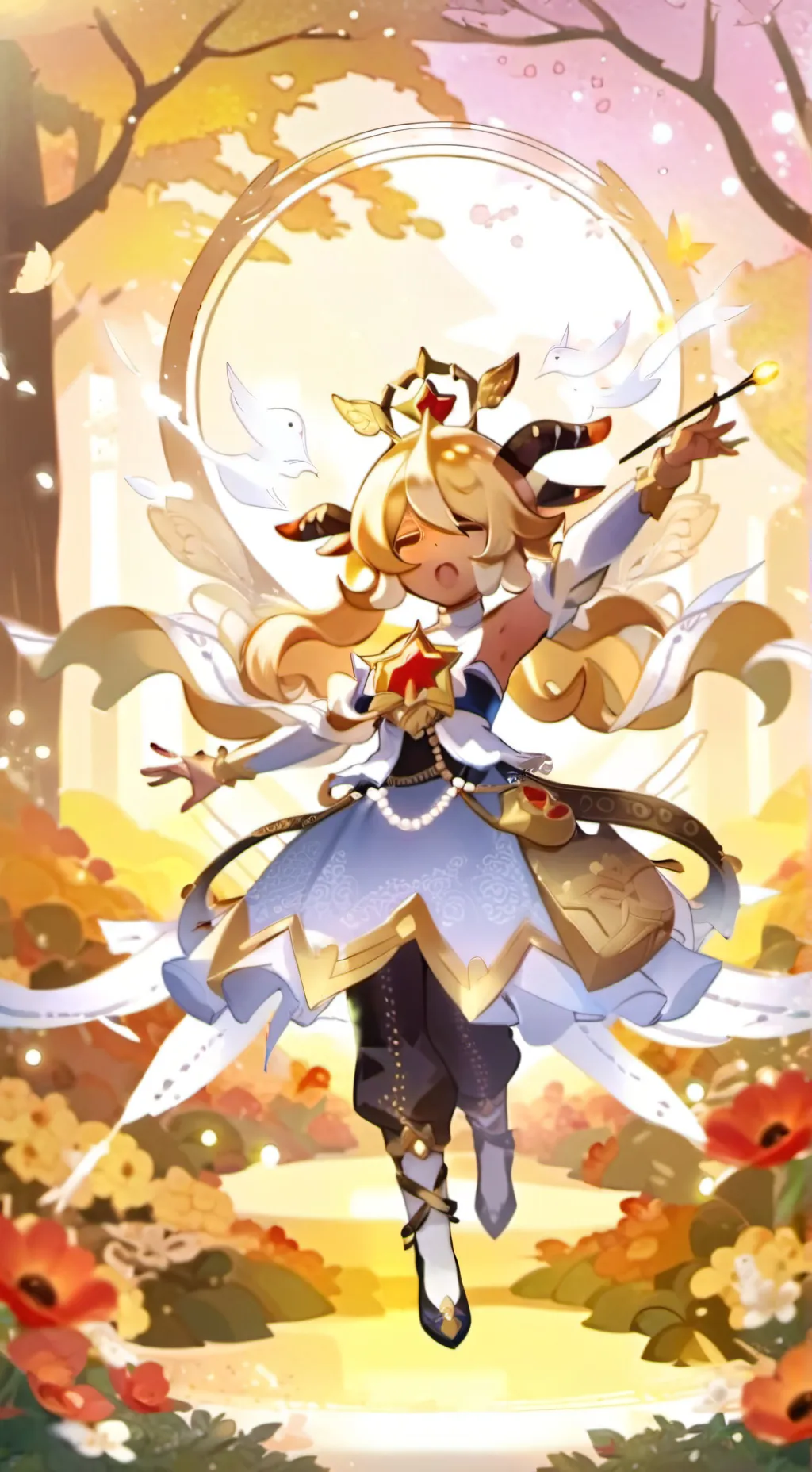 ai character: Aurora background