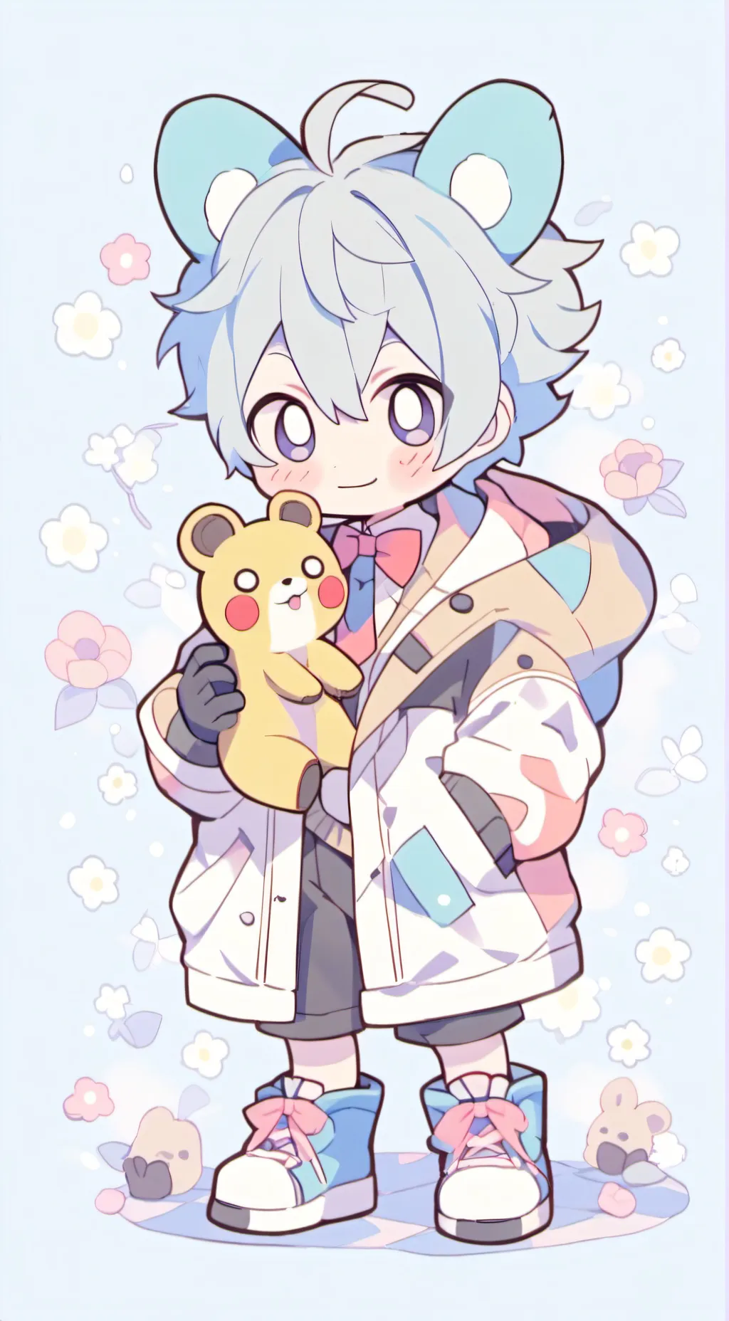 ai character: sun & moon show background