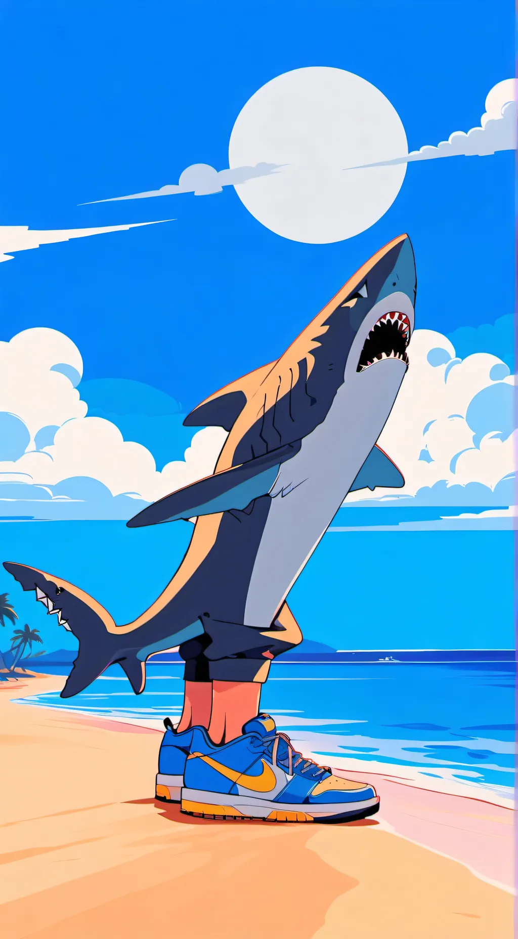 ai character: tralalero tralala  background