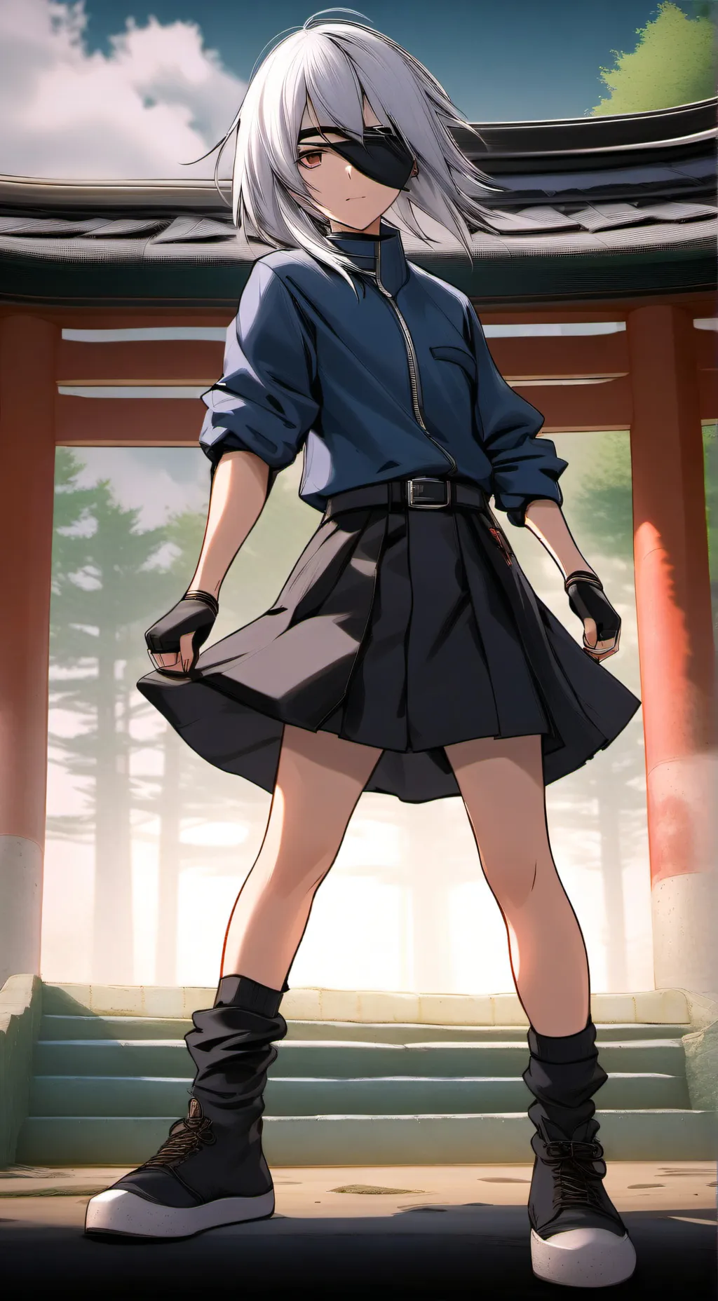 ai character: gojo Satoru  background