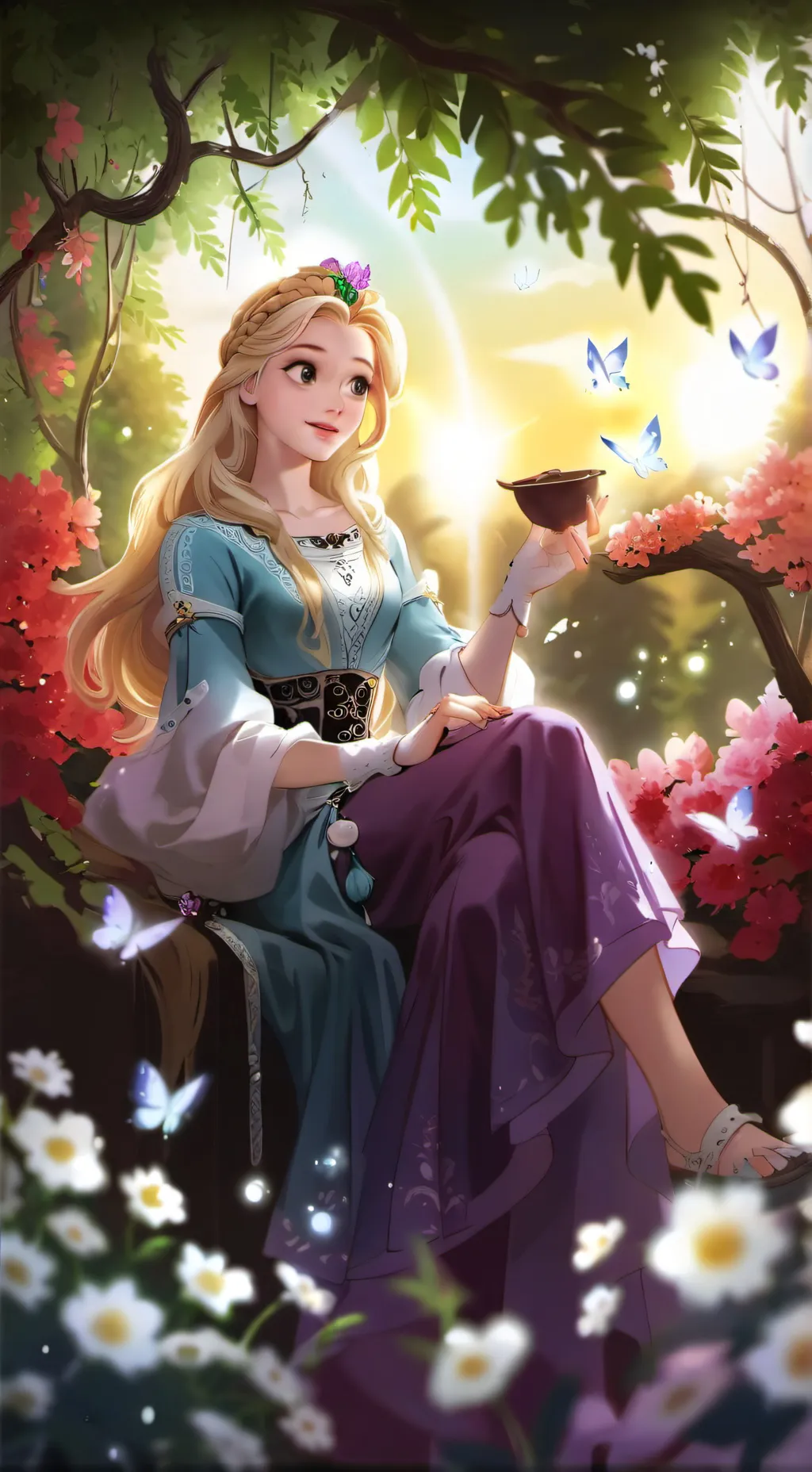 ai character: 💛🌼⚜️Raiponcia 💛🌼⚜️ background