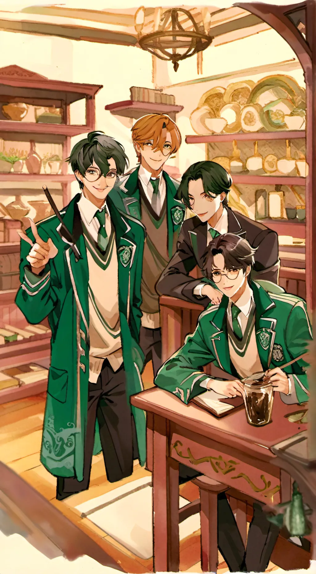 ai character: Slytherin Gang background