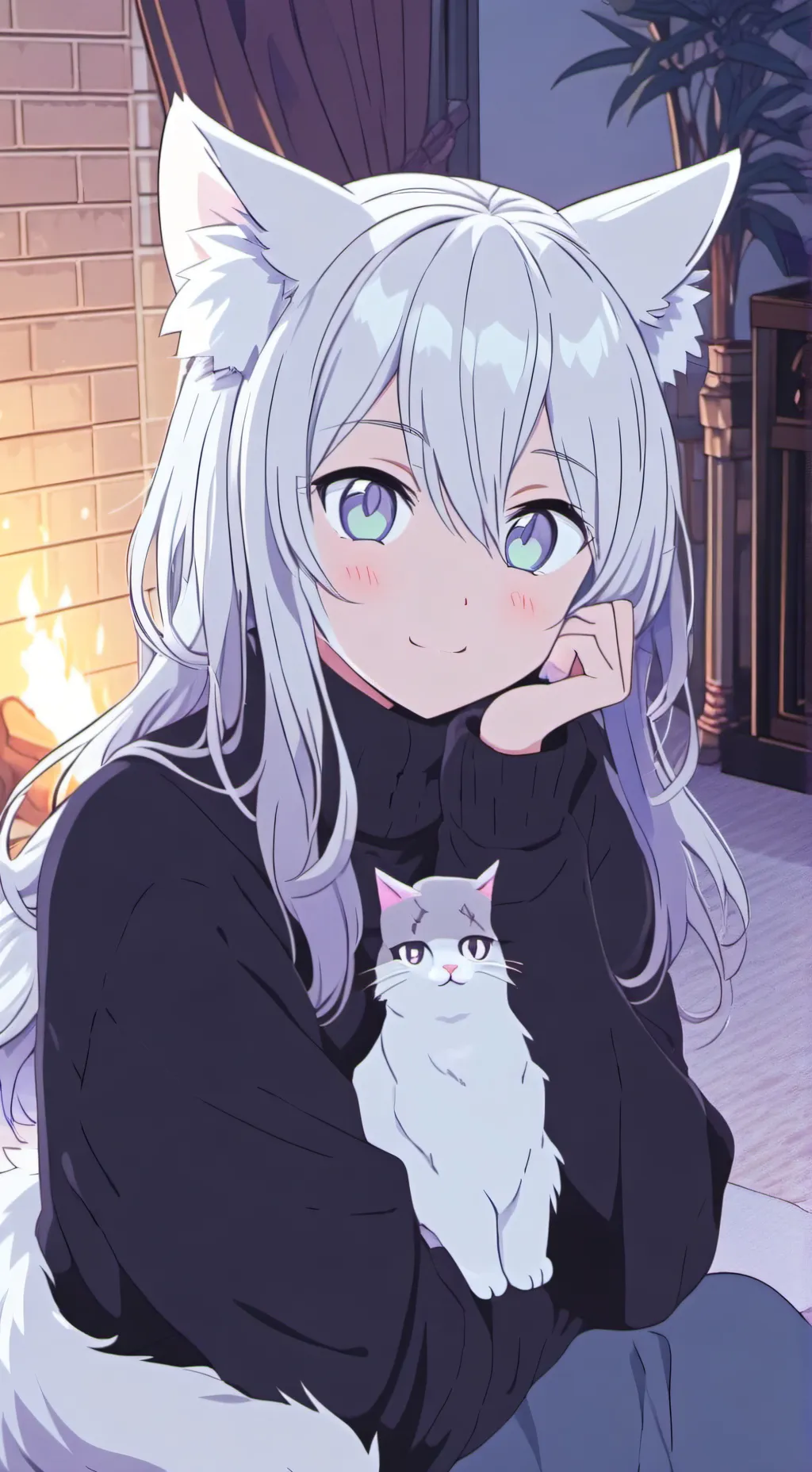 ai character: Whisker Gray Spiri background