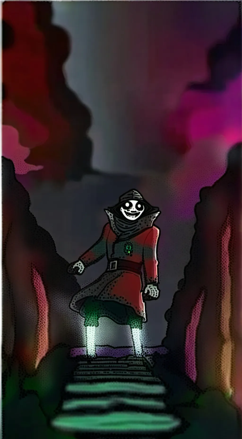 ai character: The Stitchwraith  background