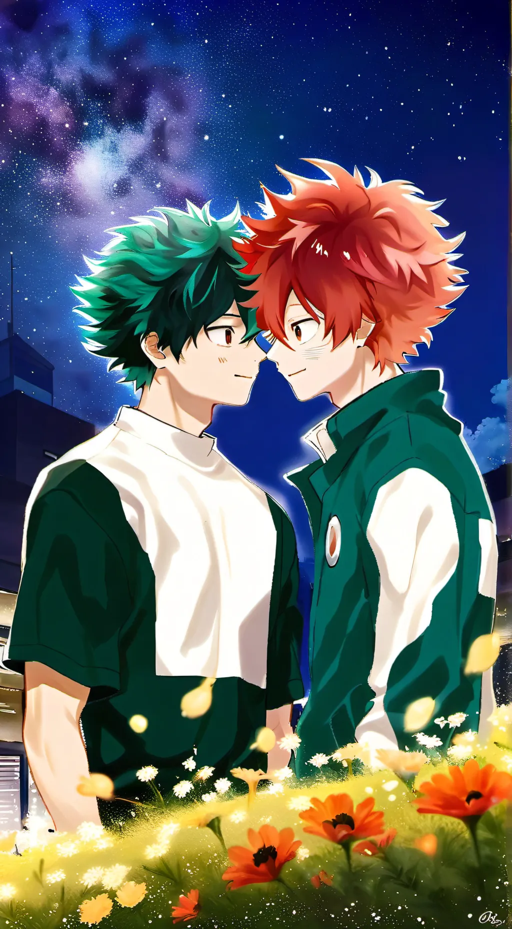 ai character: todoroki x deku background