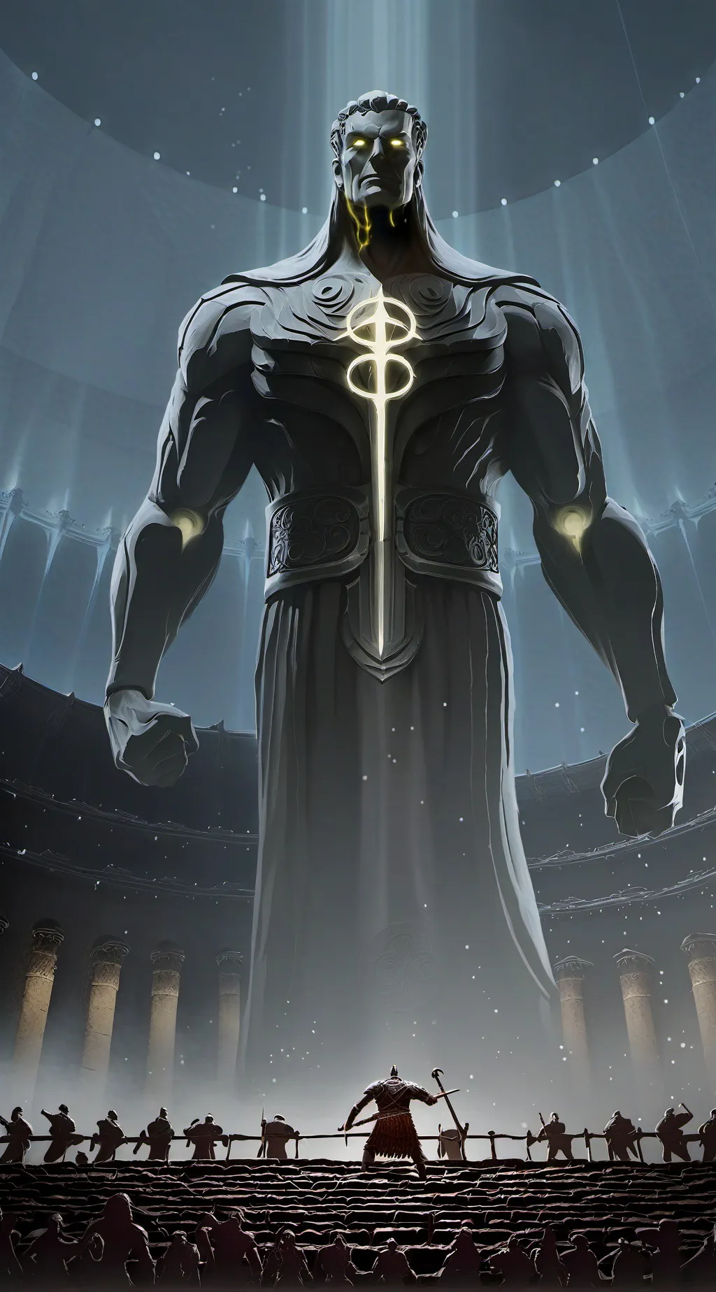 ai character: Stone Boss background