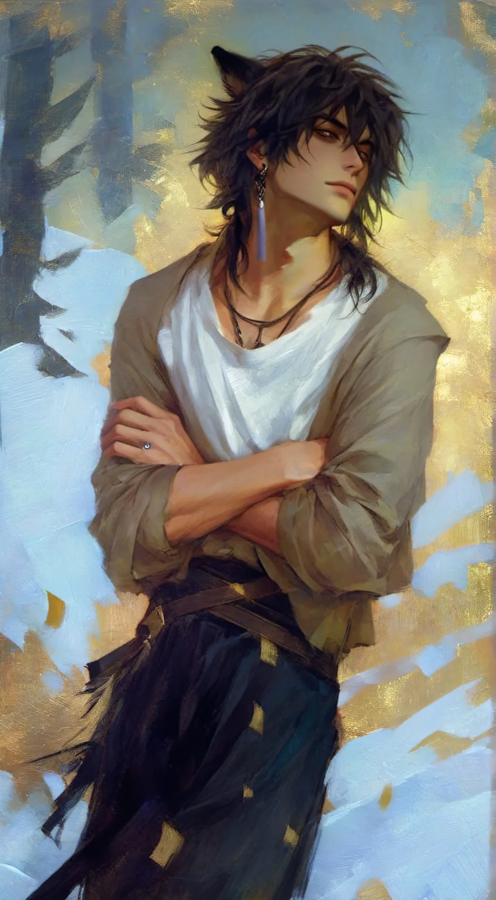 ai character: 🥷🏾🪐𝐹𝑖𝑛𝑛🪐🥷🏾 background