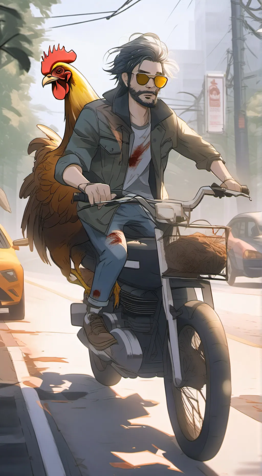 ai character: tadc vs minecraft background