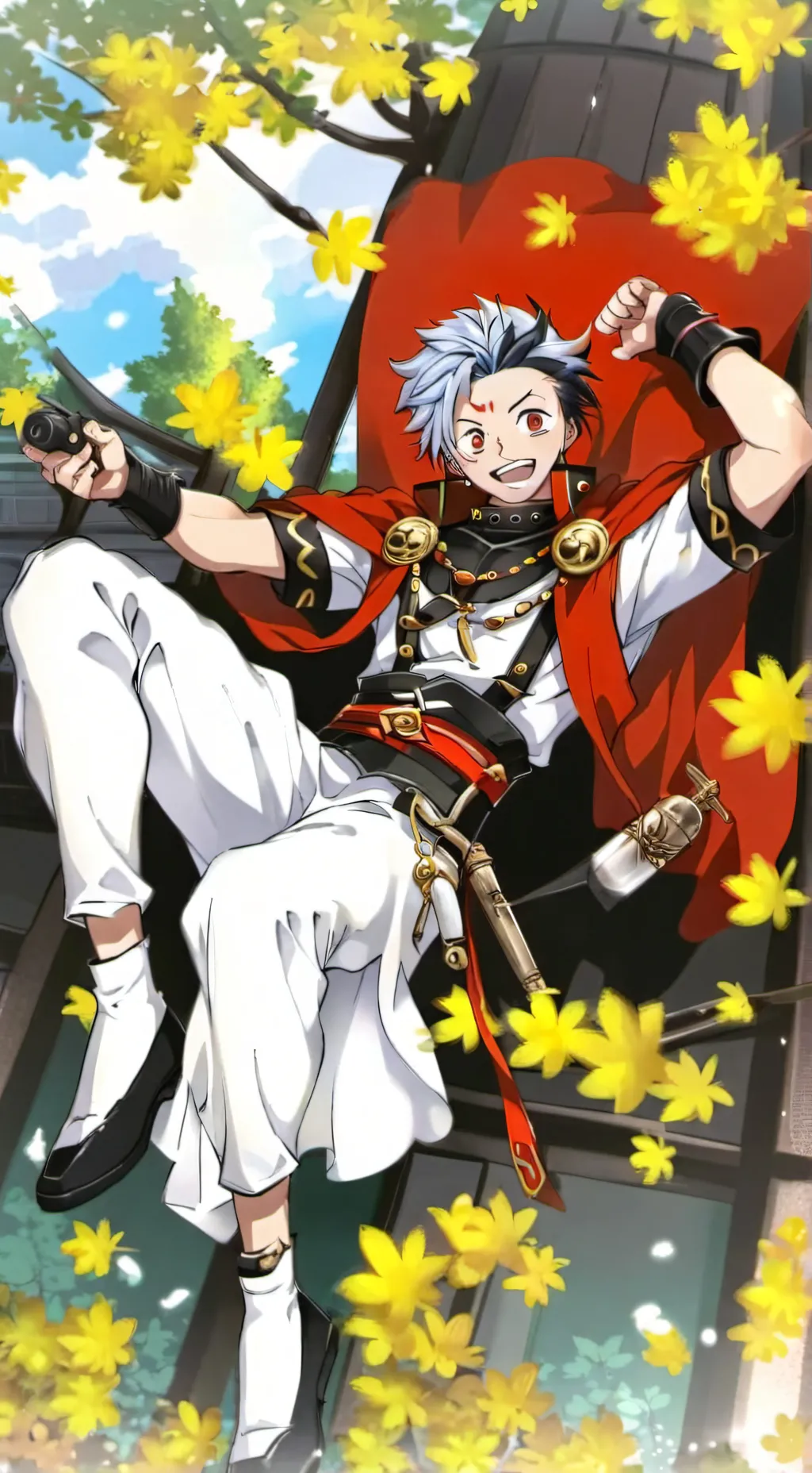 ai character: MHA bus crash background