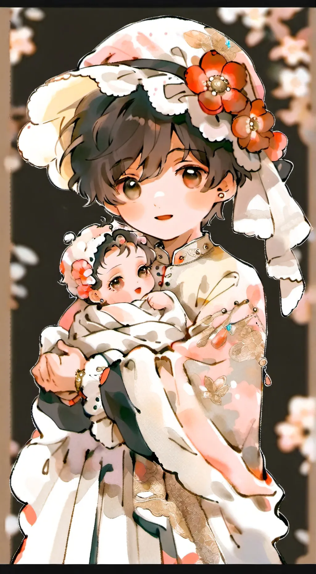 ai character: mom dad dead background