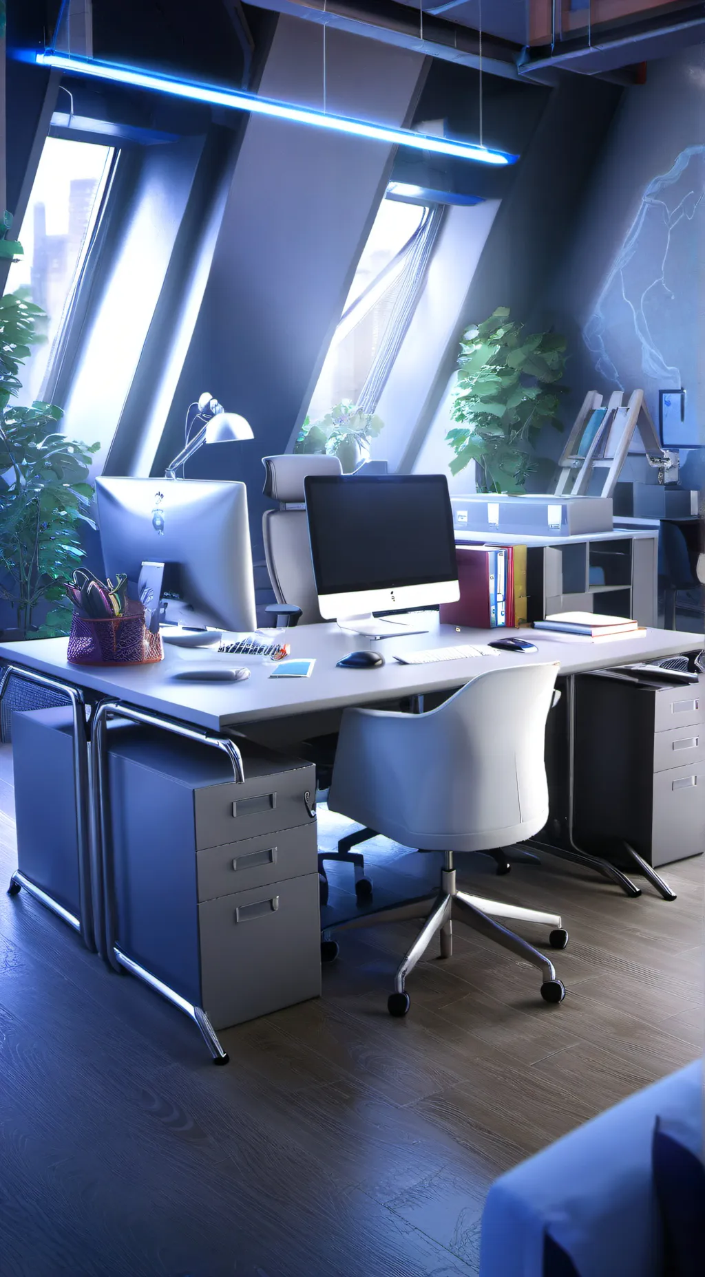 ai character: Overworked background