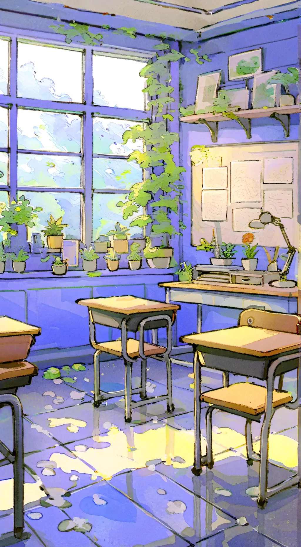 ai character: classroom LA17 background