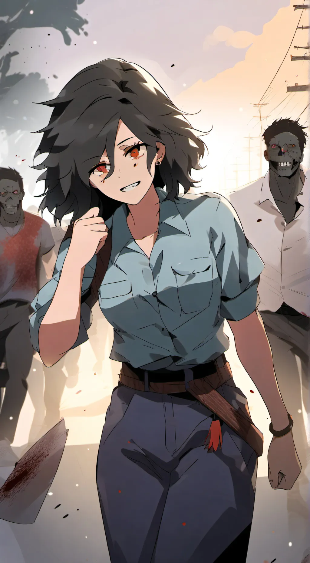 ai character: Luana Zombie background