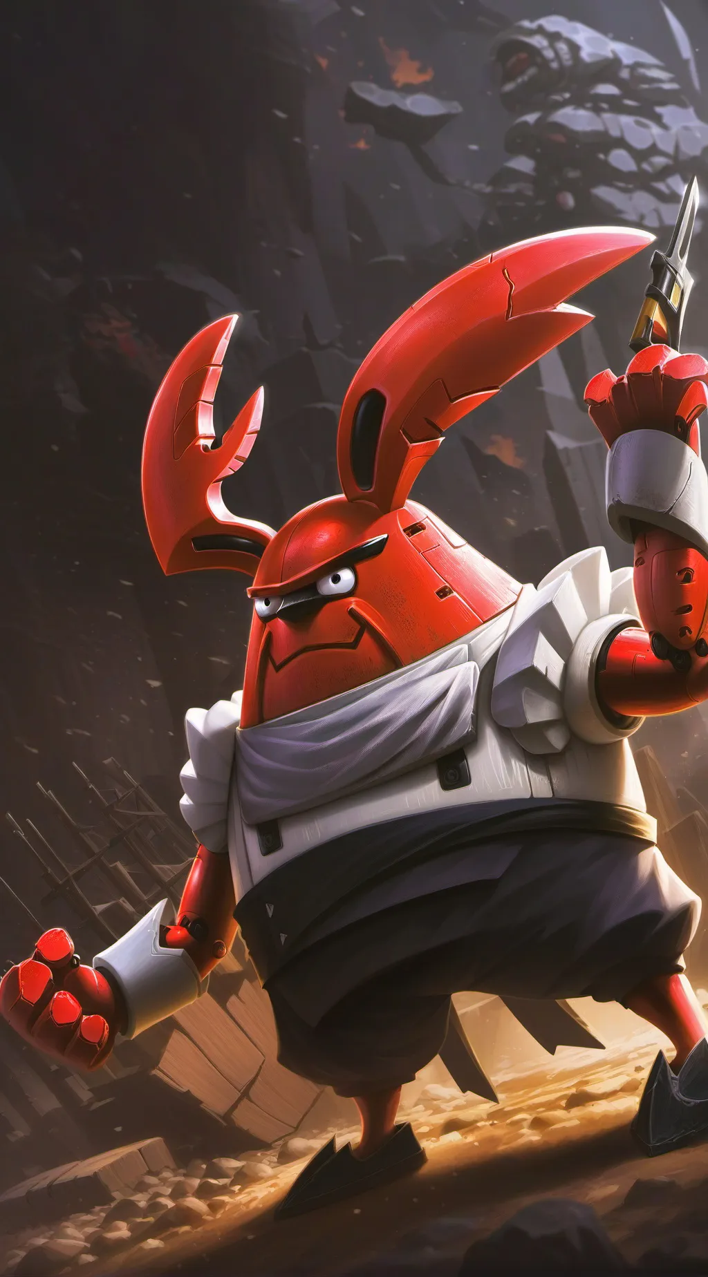 ai character: Mr Krabs background