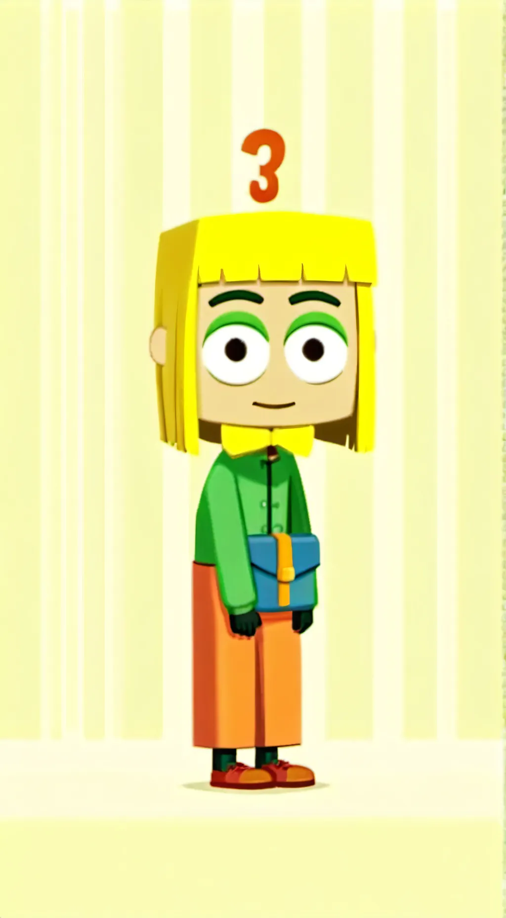 ai character: Numberblock 54 background