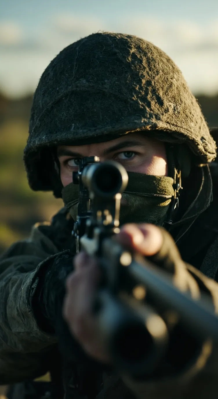 ai character: battlefield background