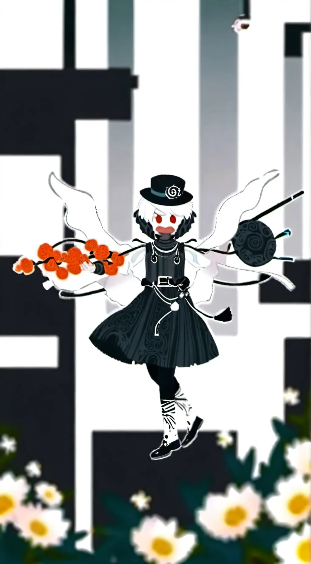 ai character: DOUBLEFEDORA!🤑🤑 background