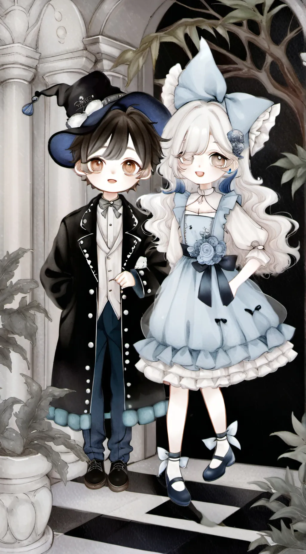 ai character: Vividia and Seraph background