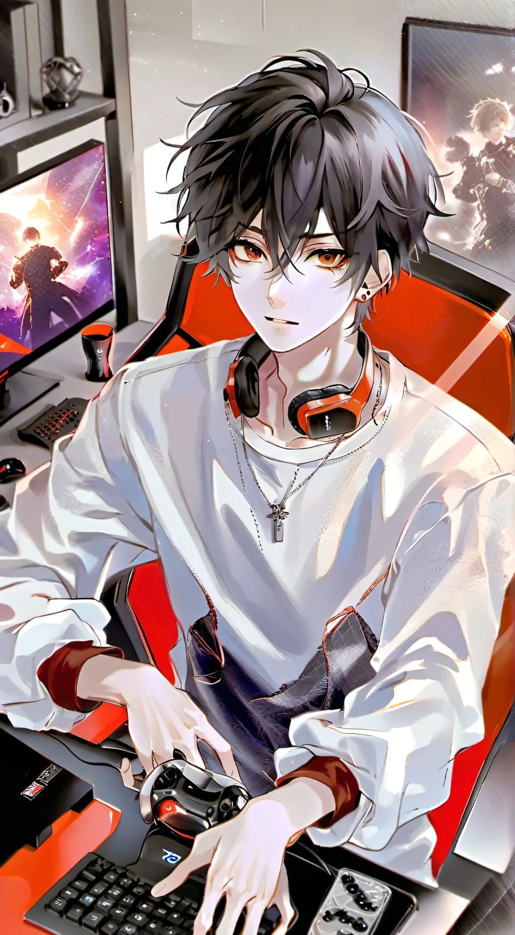 ai character: Leo, the Stubborn Gamer background