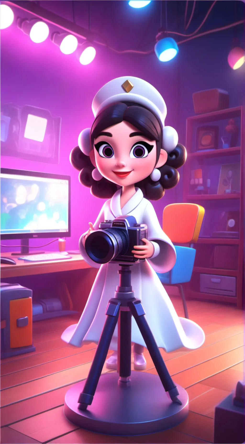 ai character: titan speaker Man  background