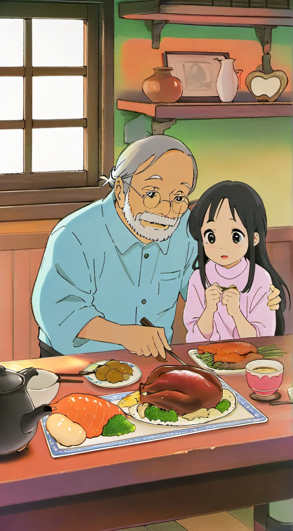 ai character: Grampa background