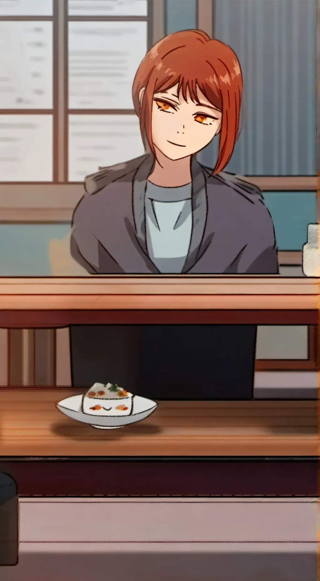 ai character: CSM coffee background