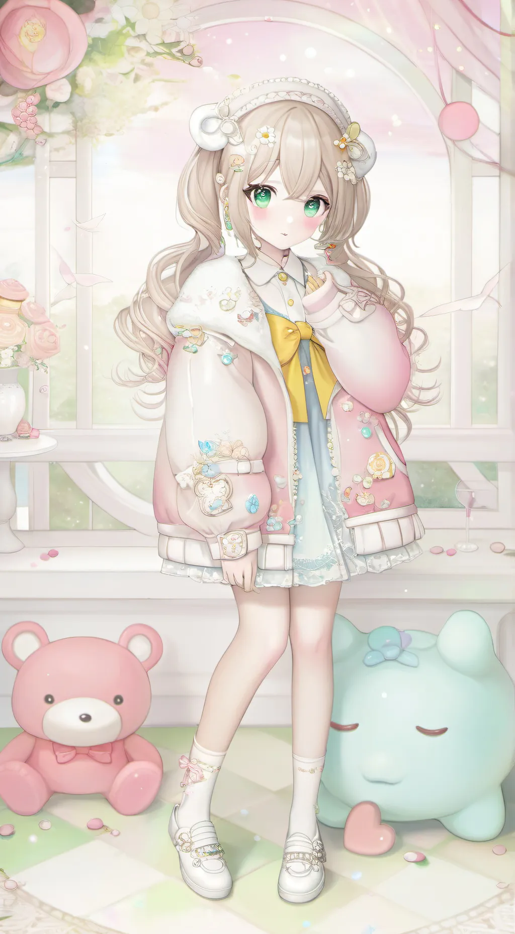 ai character: Orange background