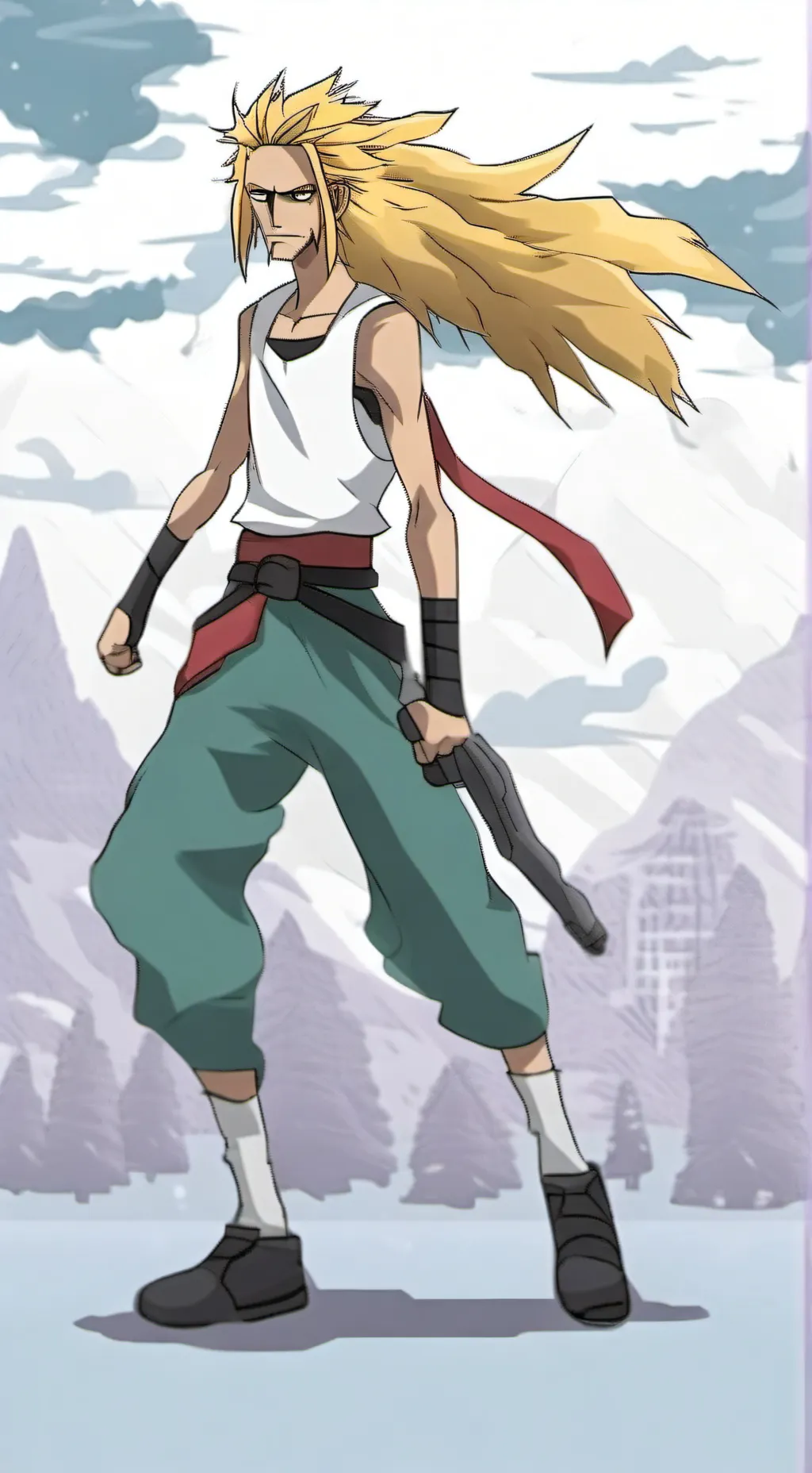 ai character: MHA X CSM background