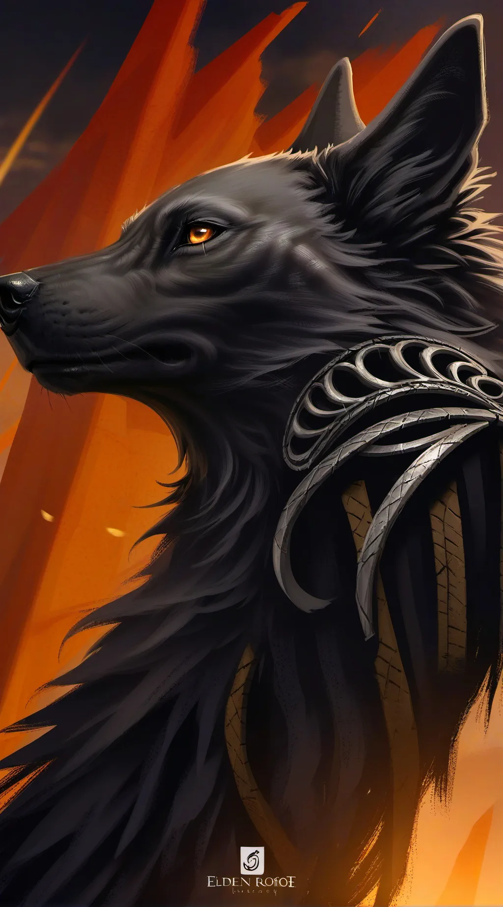 ai character: king dog background