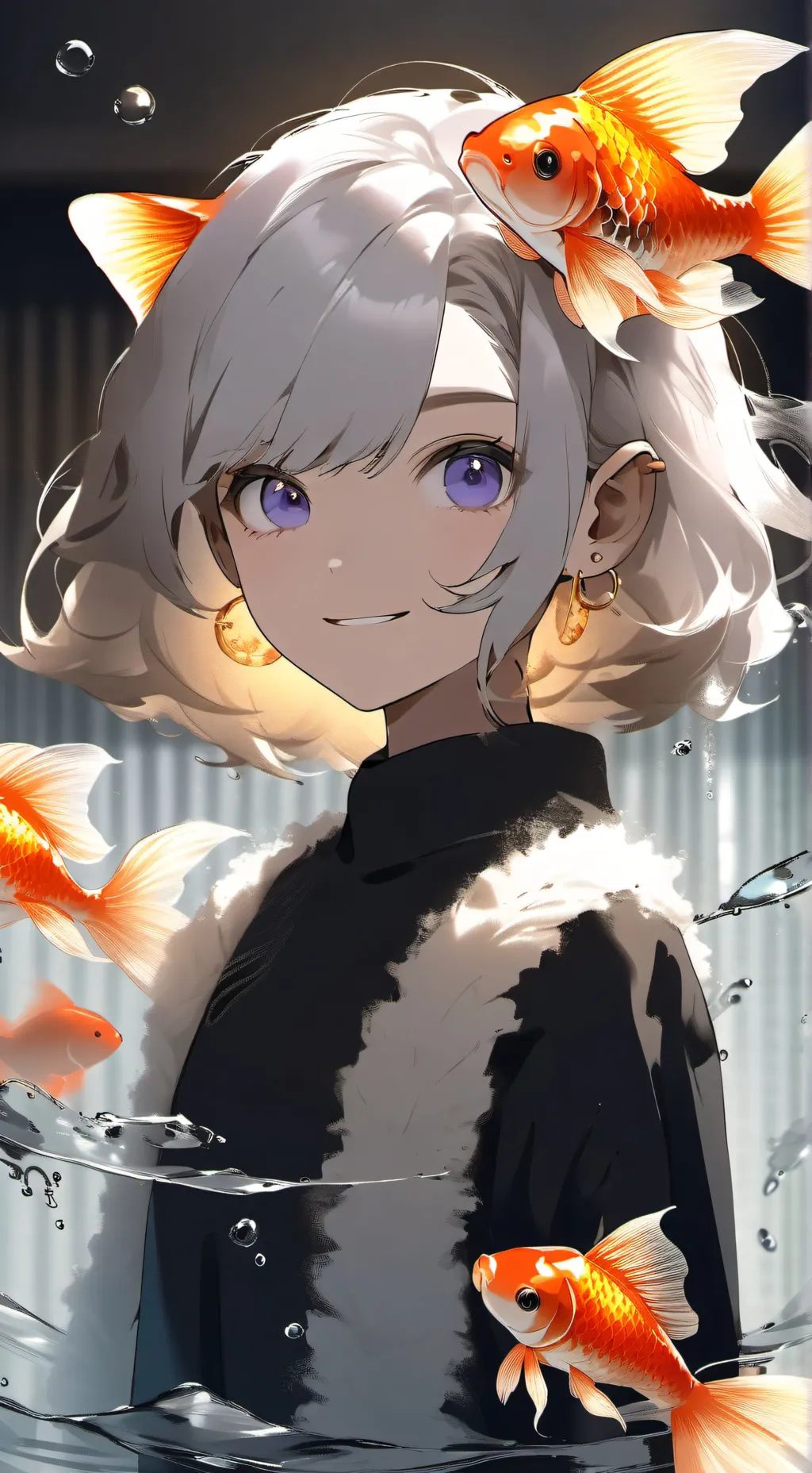 ai character: Glimmer the Fishy Purr background