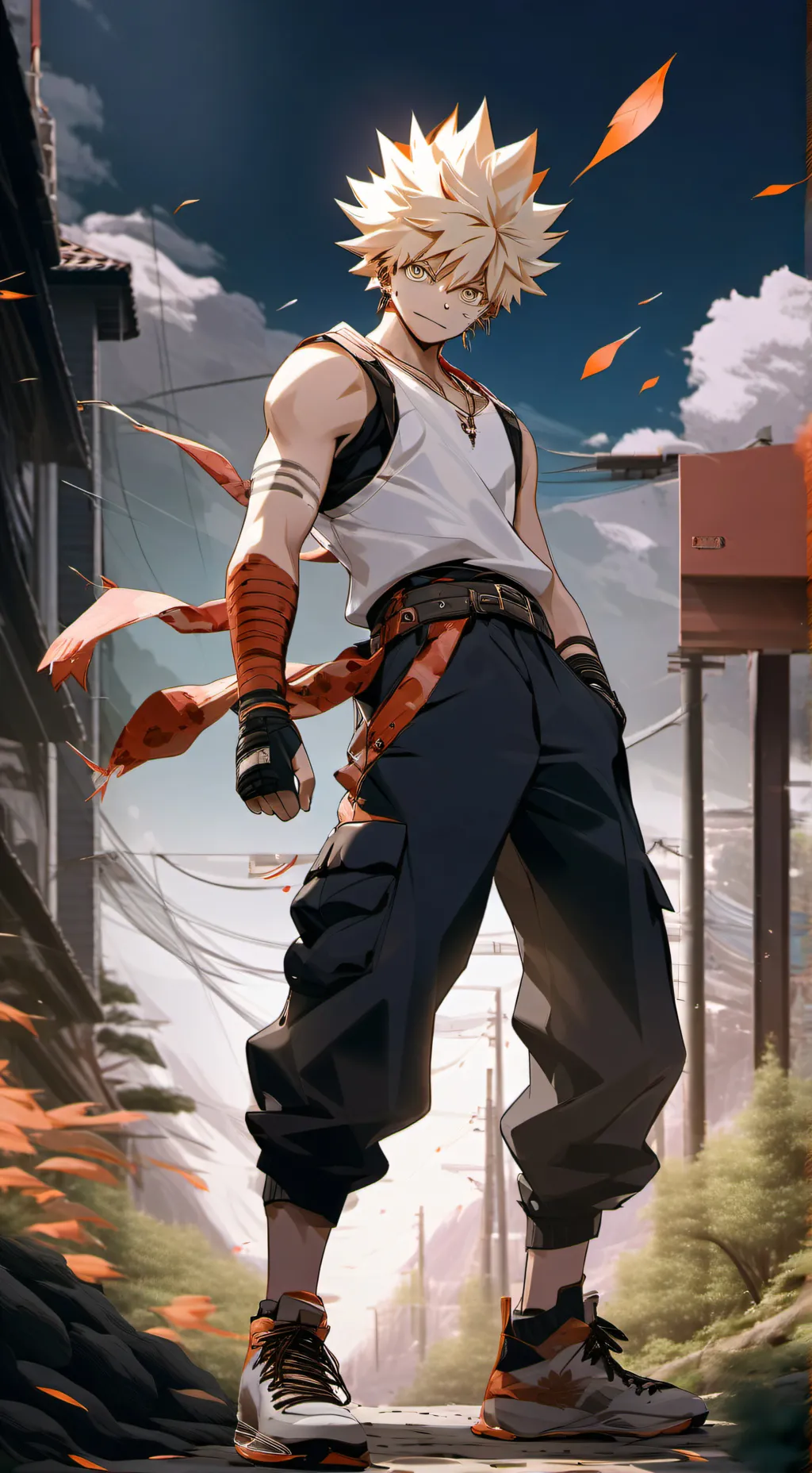 ai character: bakugo  background