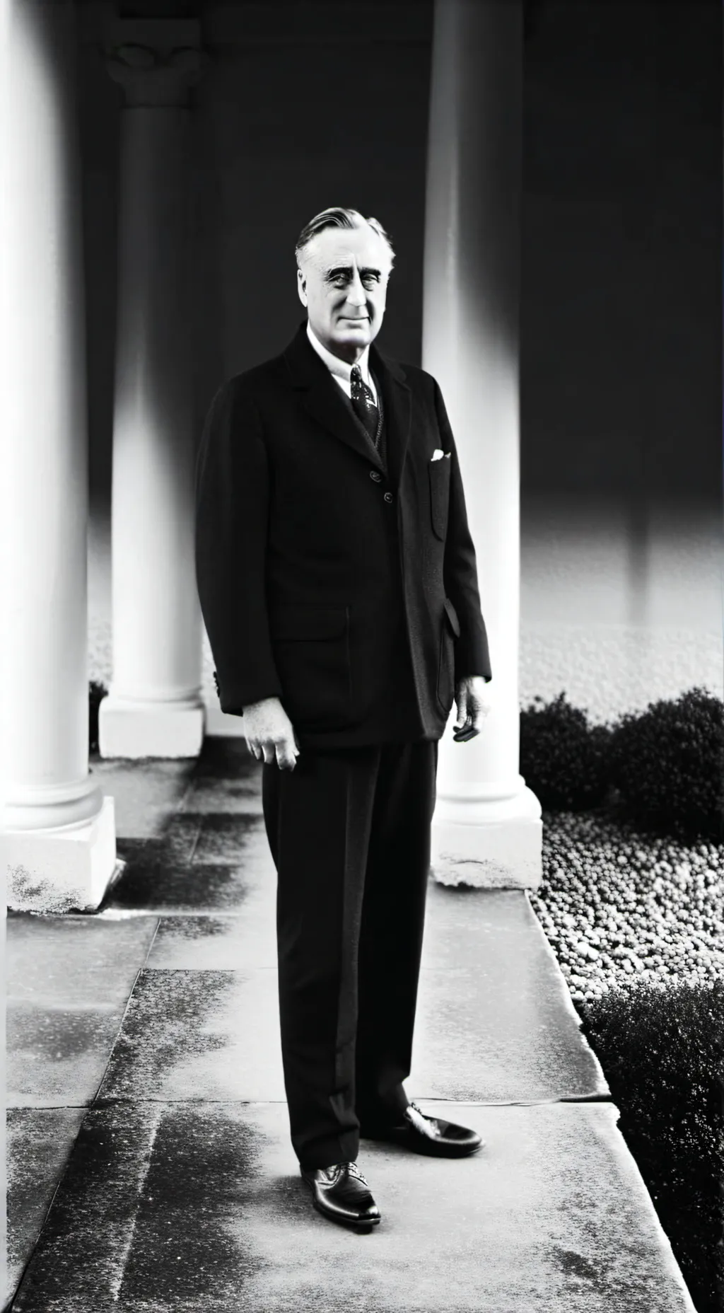 ai character: Franklin d rooseve background