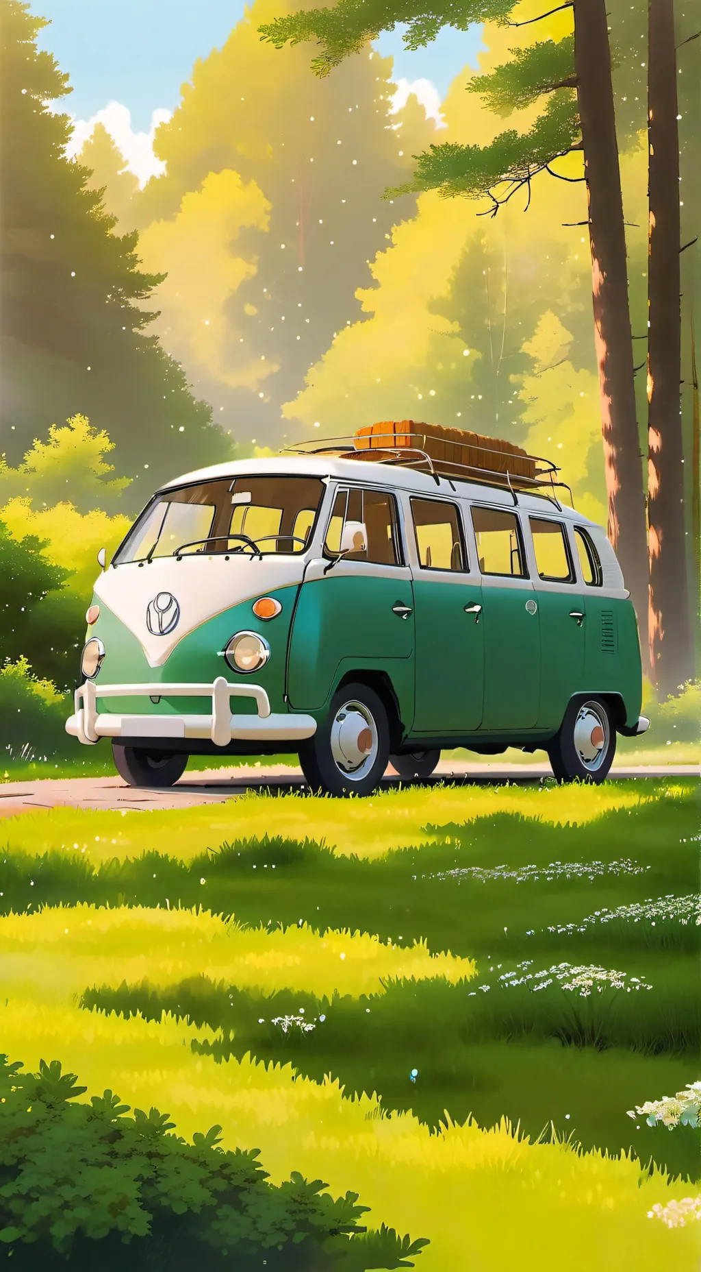 ai character: country fieldtrip background