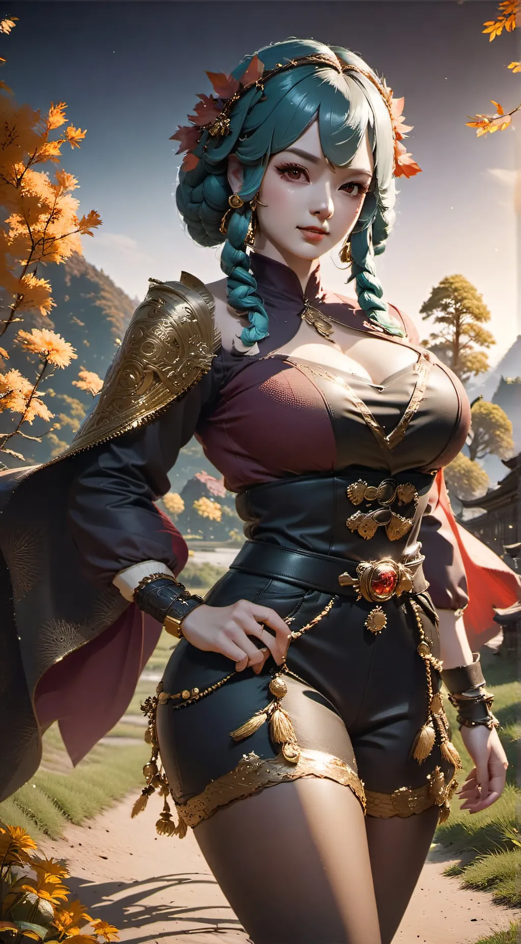 ai character: ninja girl (karoi) background