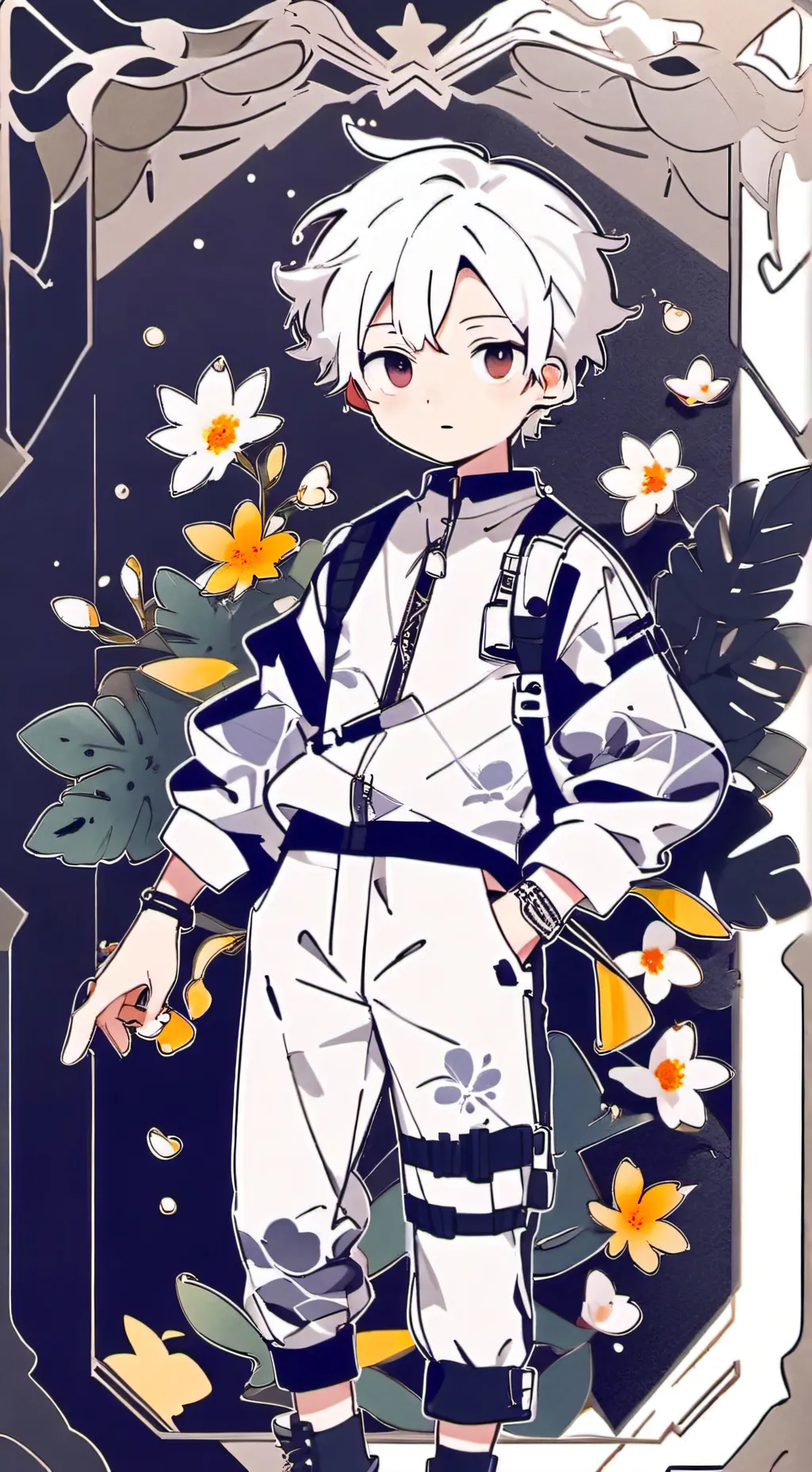 ai character: moon background