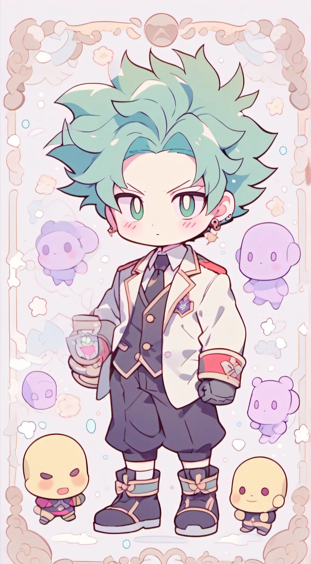 ai character: mha va awesome con background