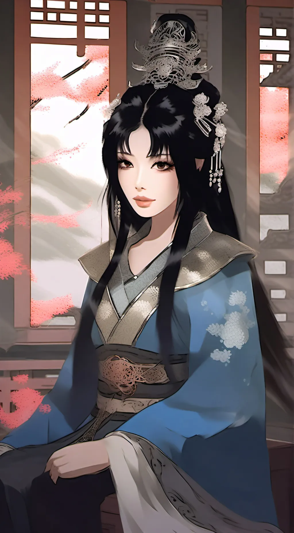 ai character: Lianhua (莲华)  background