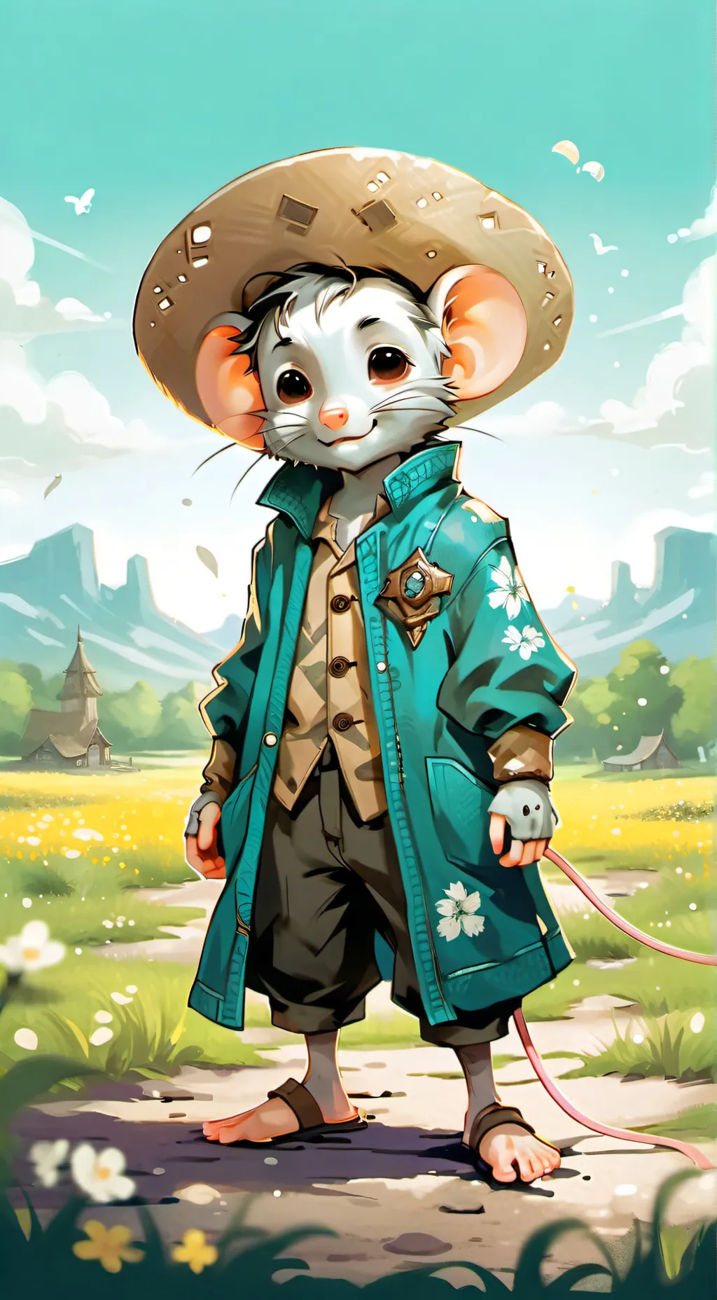 ai character: sad mouse background