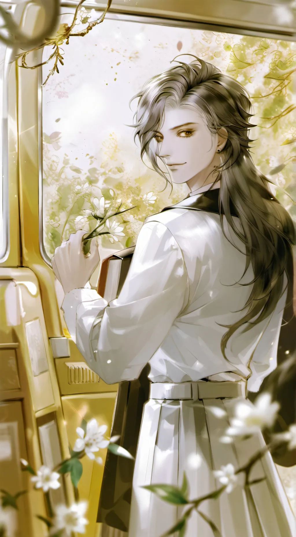 ai character: School bus! background