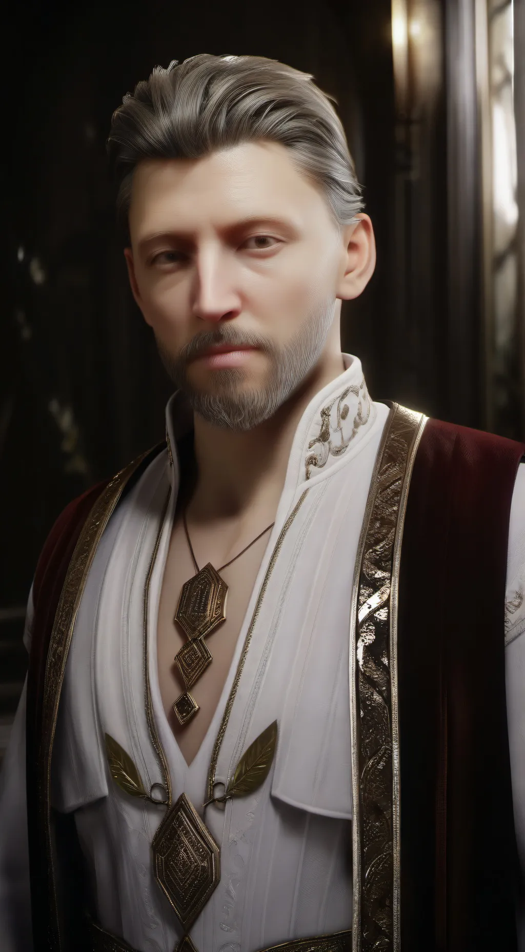 ai character: speaker + camera background