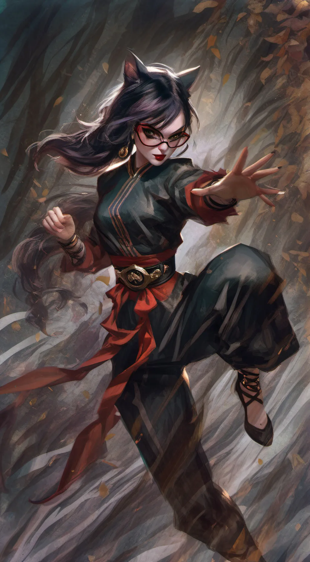 ai character: Autumn Enigma background