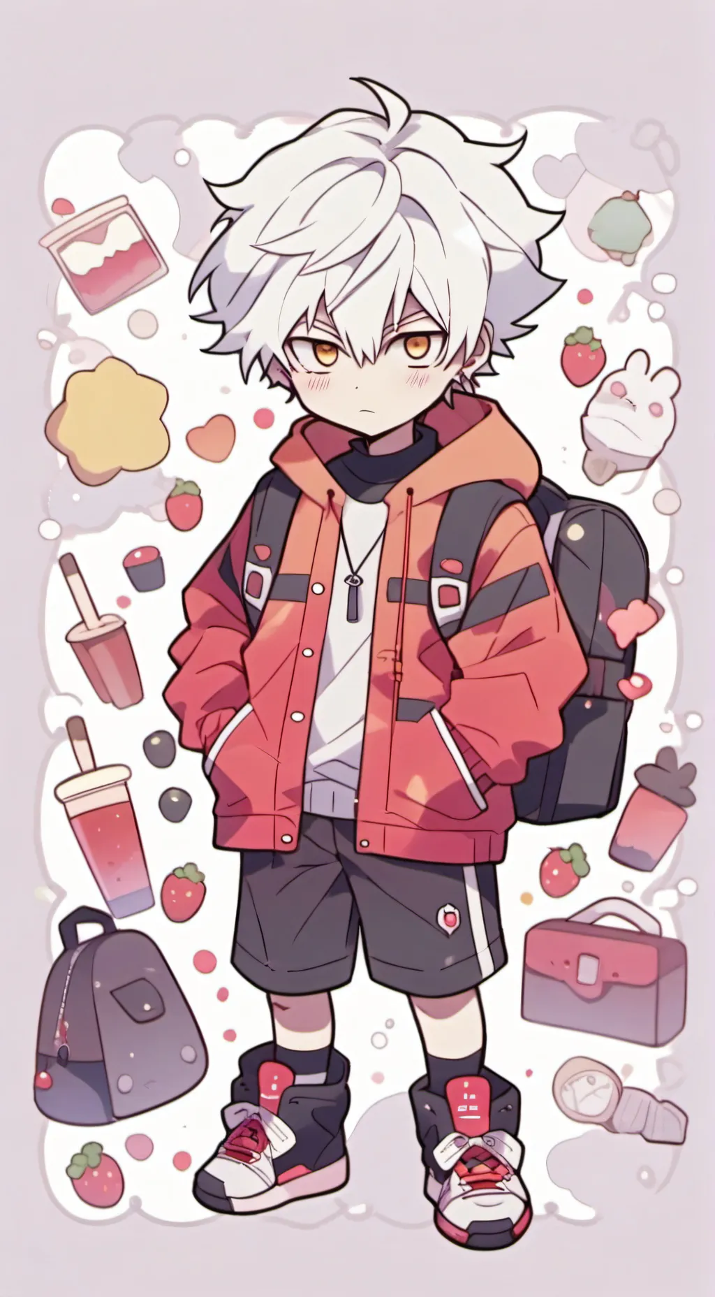 ai character: bakugo🤍 background