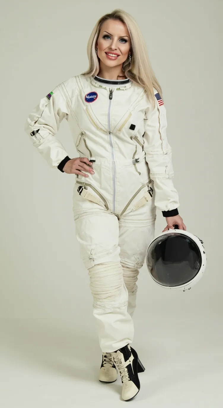 ai character: Lucy astronaut  background