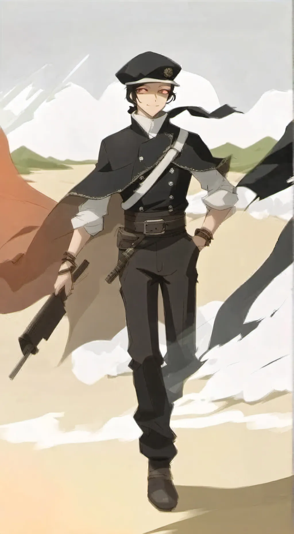 ai character: Sad KNY background