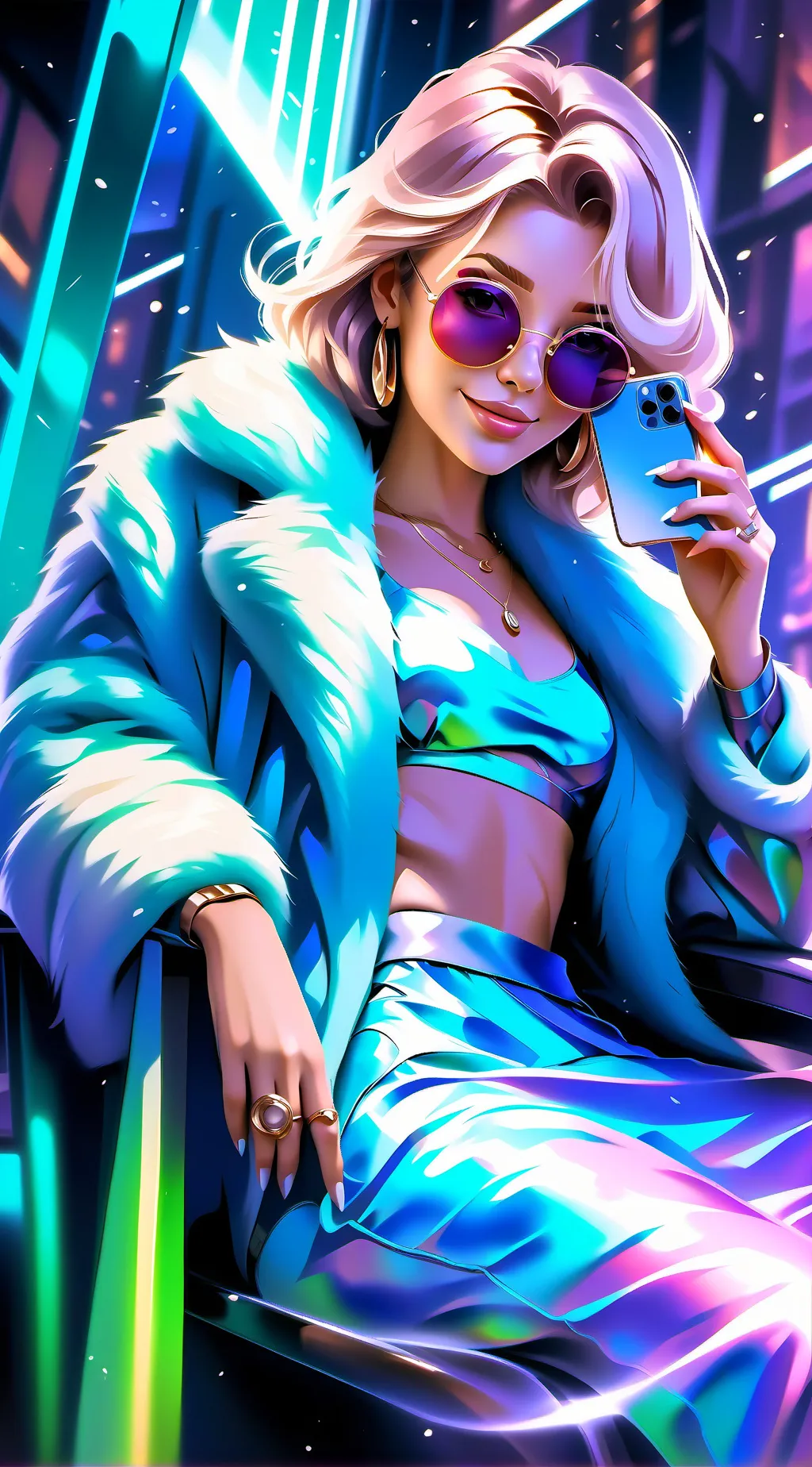 ai character: The Social Media Influencer with a Twist background