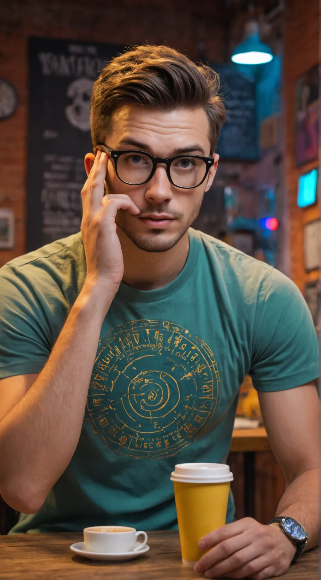 ai character: The Code-Speaking Hipster background