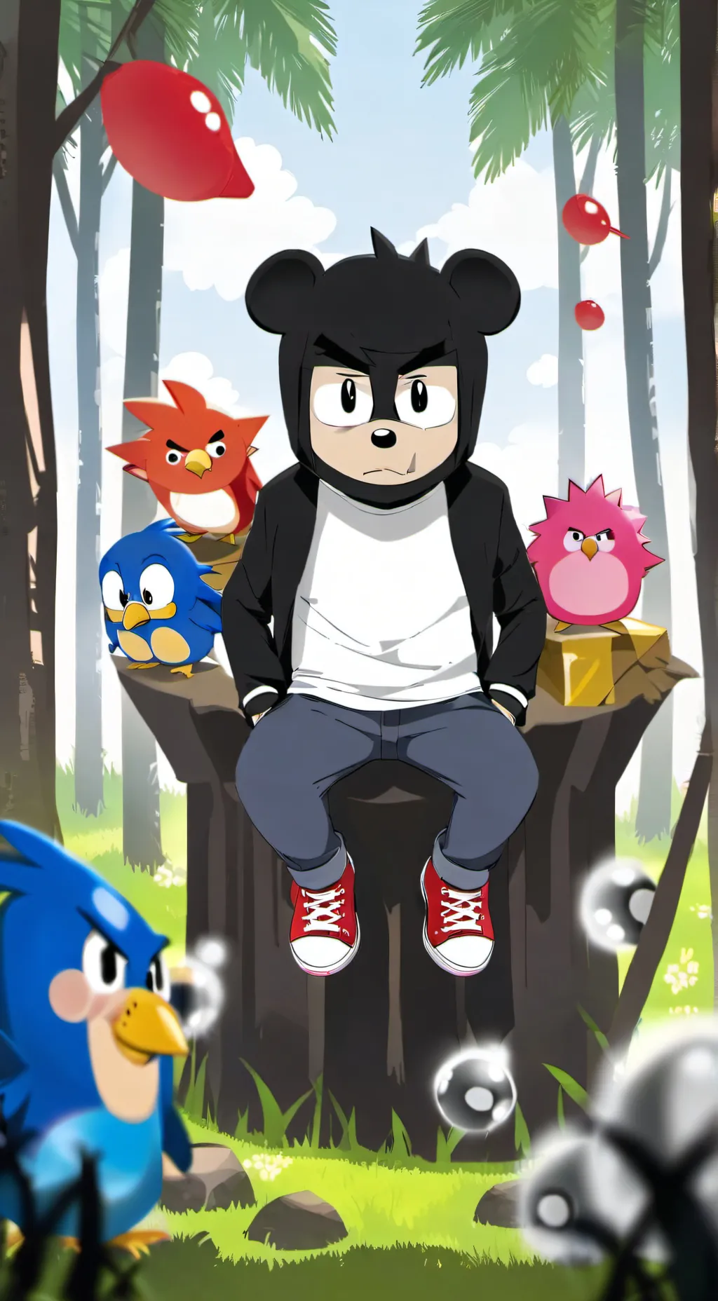 ai character: Angry Hedgehogs background