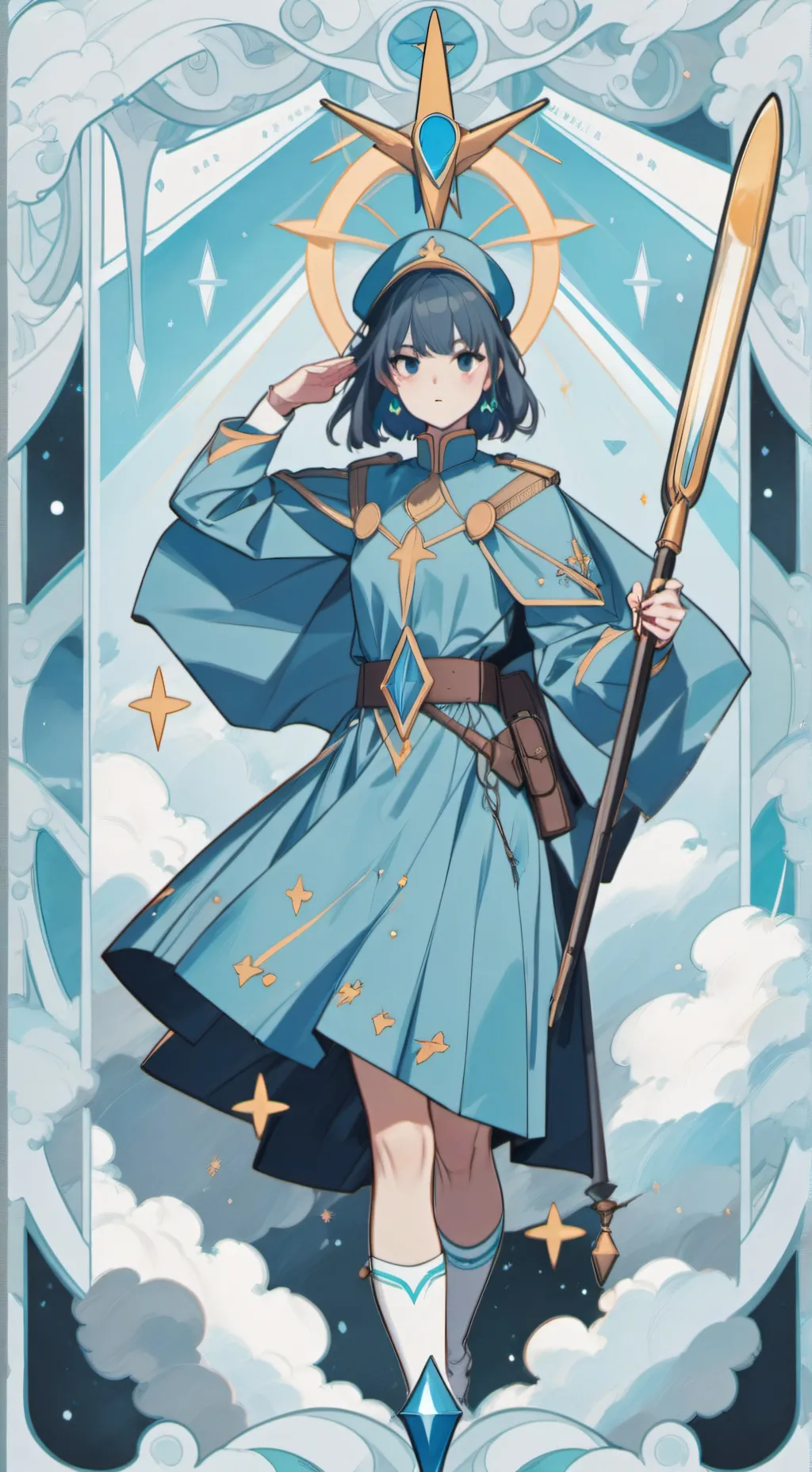 ai character: guerrière background