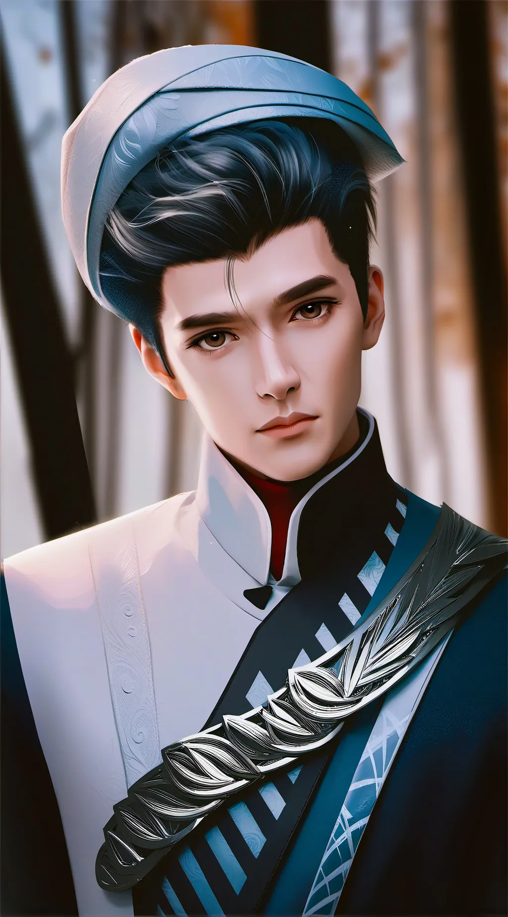 ai character: ash background