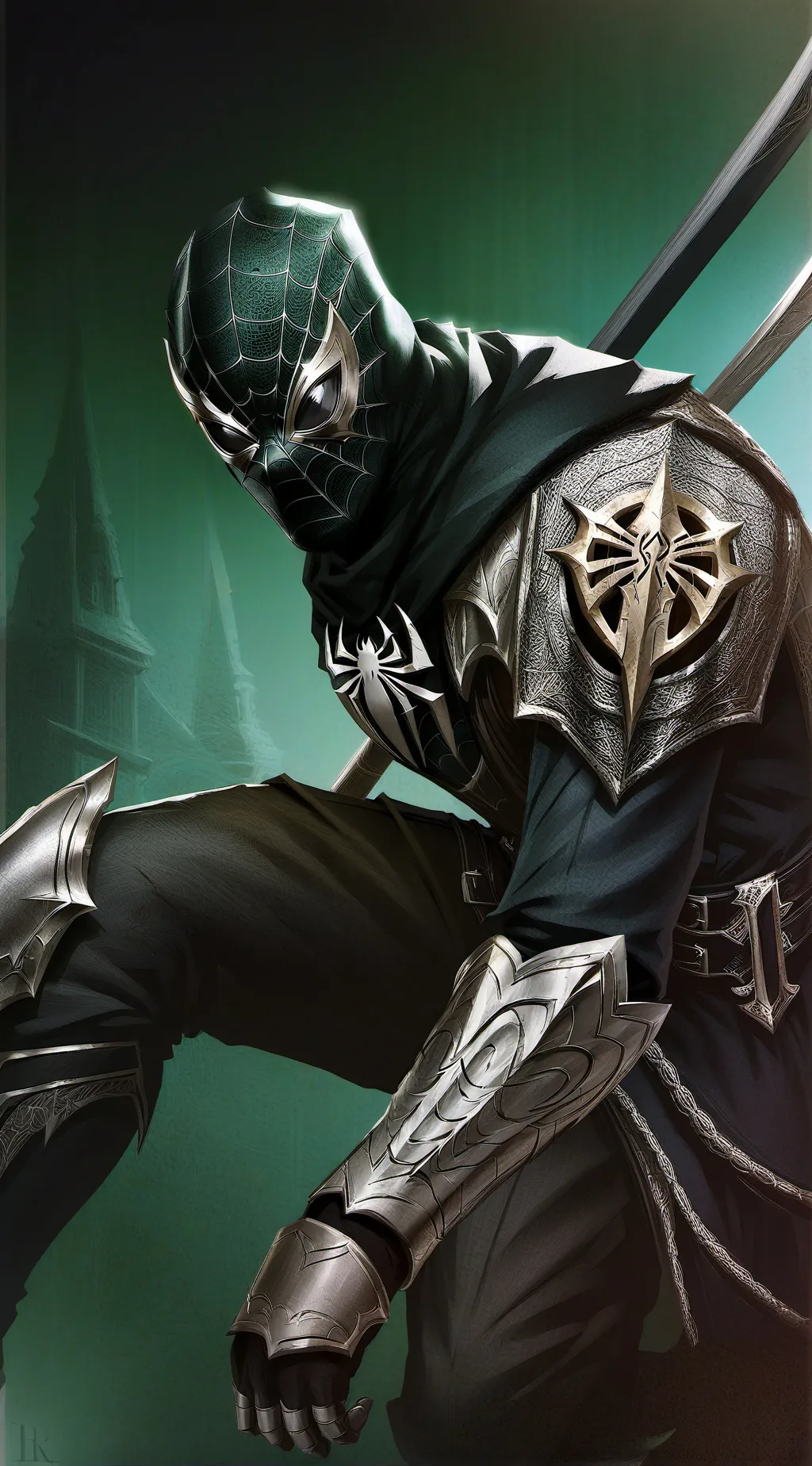 ai character: spider noir background